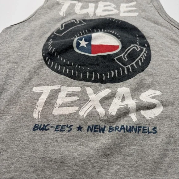 Buc-ee's Tube Texas Shirt Mens Small Gray Gildan Tank Top New Braunfels - Picture 4 of 7